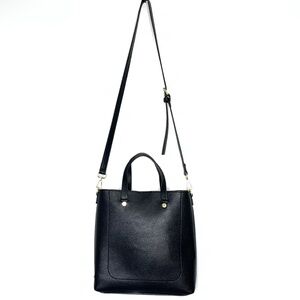 Steve Madden Black Crossbody Tote with Floral Interior